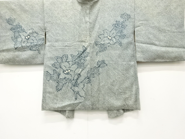 アンティーク　本総絞り　枝花模様　絵羽織